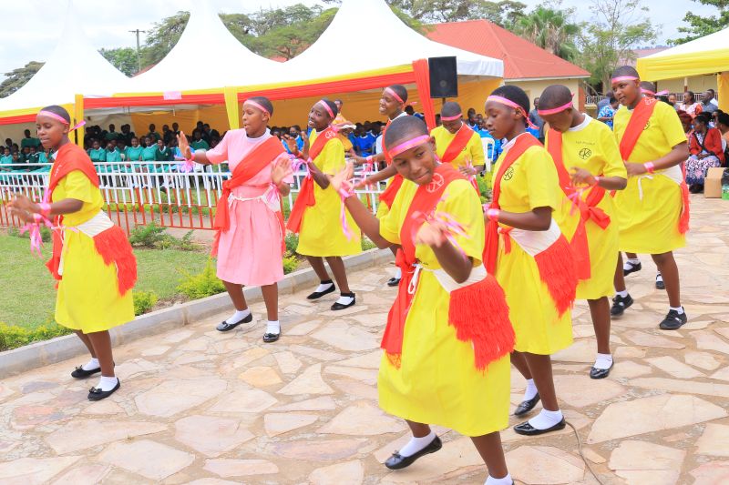 Drama Club leading offertory procession